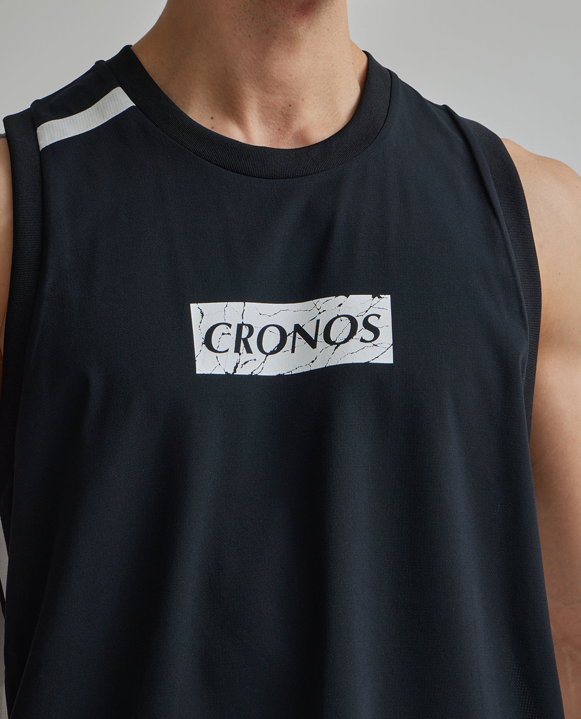 CRONOS 2LINE MESH SLEEVELESS【WHITE】 – クロノス CRONOS