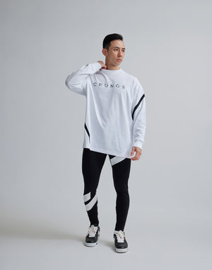 CRONOS GEOMETRIC LOGO LONG SLEEVE [WHITE]