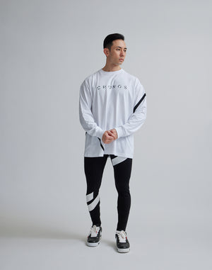 CRONOS GEOMETRIC LOGO LONG SLEEVE [WHITE]