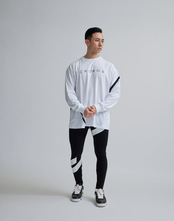 CRONOS GEOMETRIC LOGO LONG SLEEVE [WHITE]