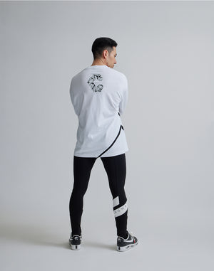CRONOS GEOMETRIC LOGO LONG SLEEVE [WHITE]
