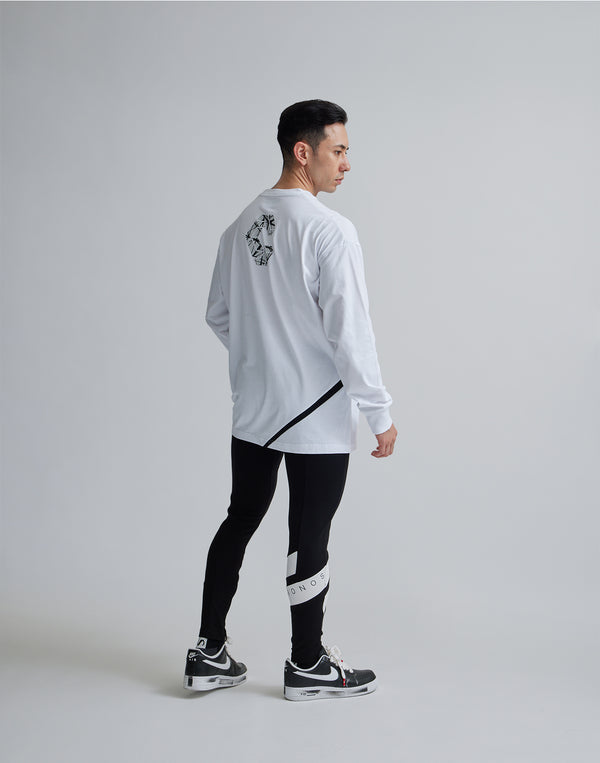 CRONOS GEOMETRIC LOGO LONG SLEEVE [WHITE]