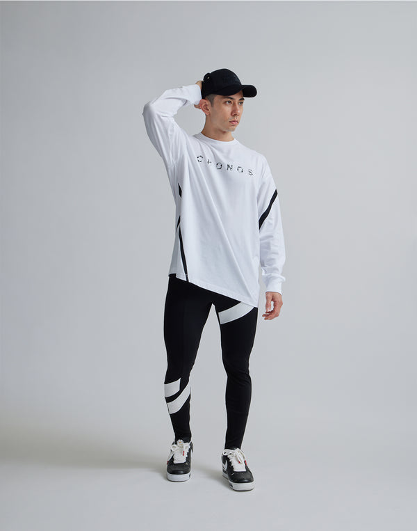 CRONOS GEOMETRIC LOGO LONG SLEEVE [WHITE]