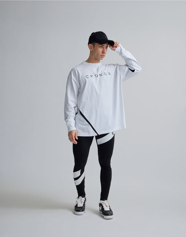 CRONOS GEOMETRIC LOGO LONG SLEEVE [WHITE]
