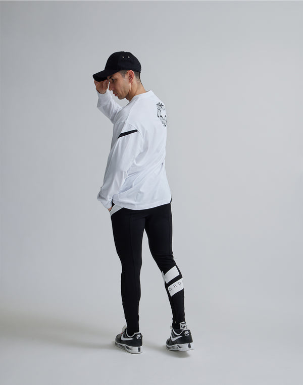 CRONOS GEOMETRIC LOGO LONG SLEEVE [WHITE]