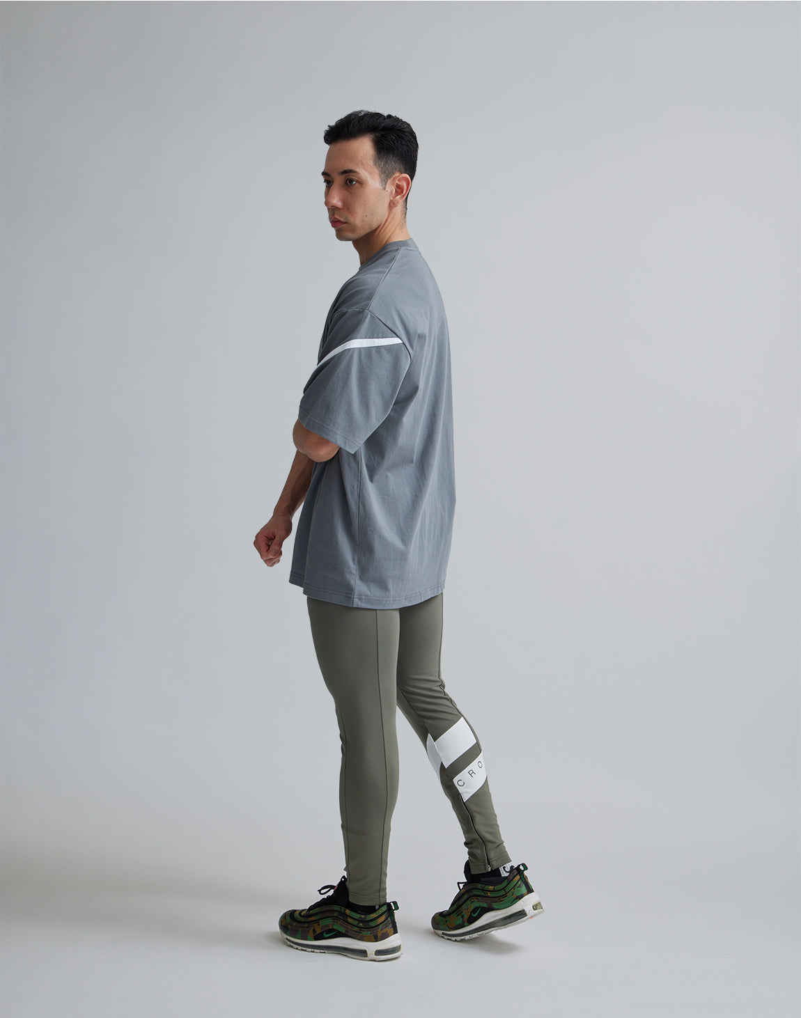 CRONOS DIAGONAl STRIPE LONGPANTS【CHARCOAL GRAY】 – クロノス