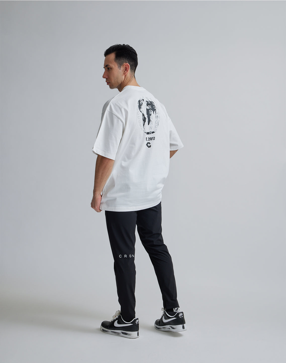 CRONOS WORLD GRAPHIC OVERSIZE T-SHIRTS【WHITE】