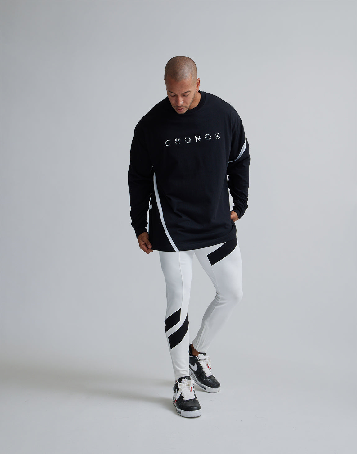 CRONOS DIAGONAl STRIPE LONGPANTS