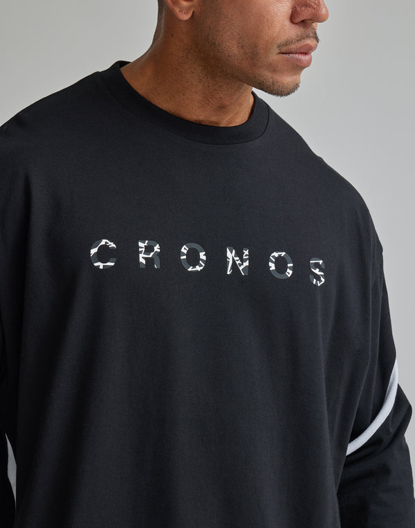 CRONOS GEOMETRIC LOGO LONG SLEEVE [WHITE]