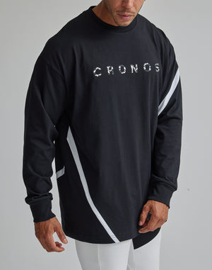 CRONOS GEOMETRIC LOGO LONG SLEEVE [WHITE]