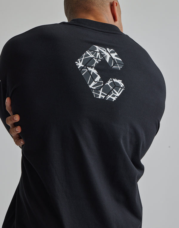 CRONOS GEOMETRIC LOGO LONG SLEEVE [WHITE]