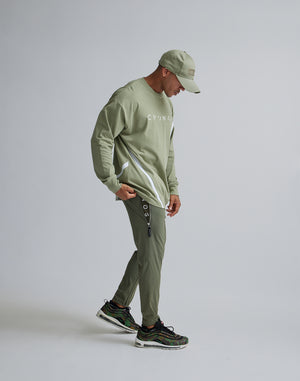 CRONOS GEOMETRIC LOGO LONG SLEEVE【MOS.GREEN】