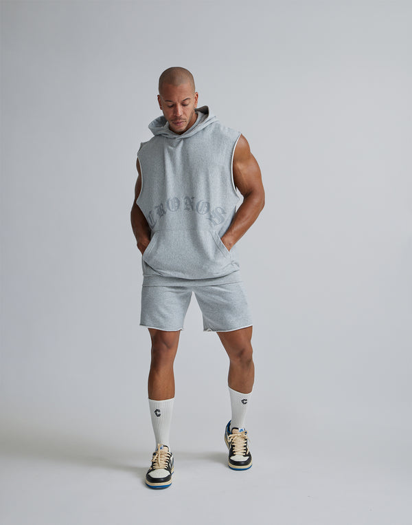 CRONOS BLACK LETTER LOGO SHORTS【GRAY】
