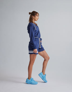 CRONOS WOMEN PILE HOODIE [BLUE]