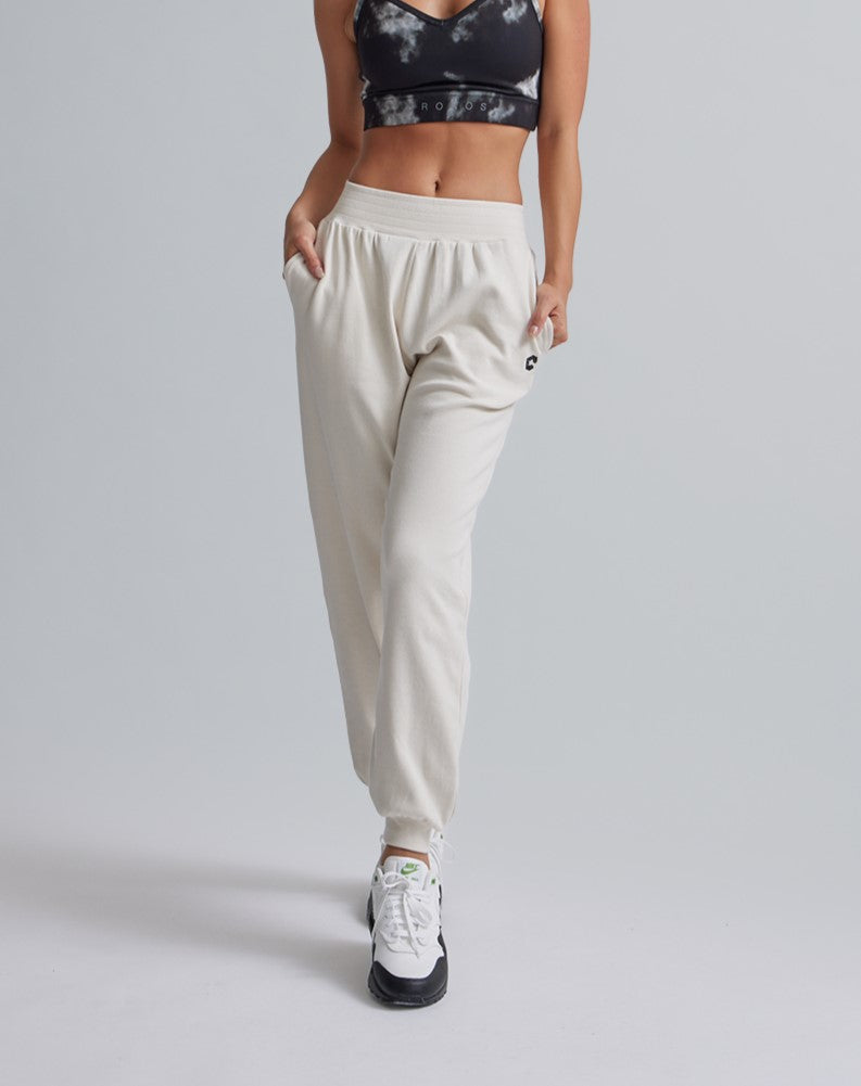 CRONOS WOMEN RELAXING JOGGER PANTS【WHITE】 – クロノス