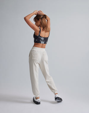 CRONOS WOMEN RELAXING JOGGER PANTS【WHITE】