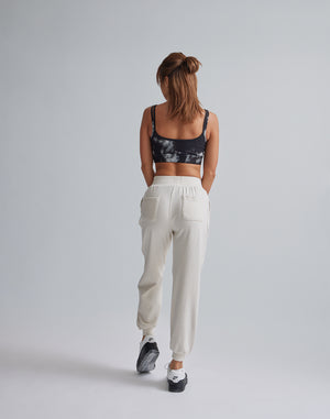 CRONOS WOMEN RELAXING JOGGER PANTS【WHITE】