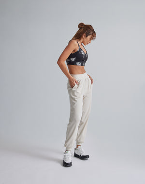 CRONOS WOMEN RELAXING JOGGER PANTS【WHITE】
