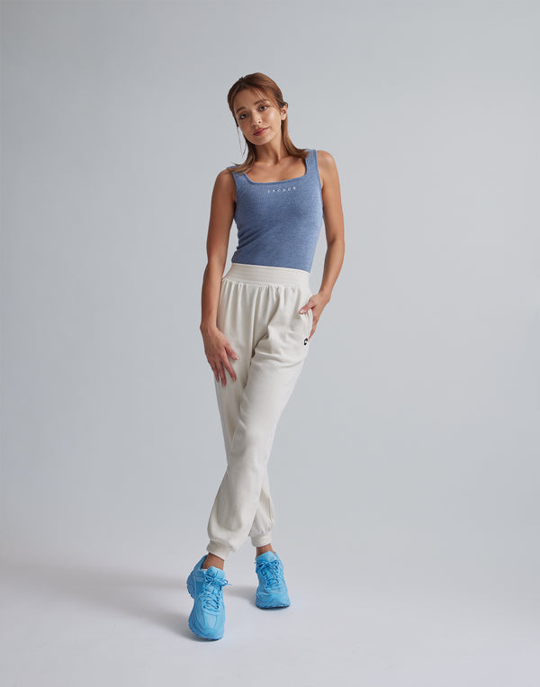CRONOS WOMEN RELAXING JOGGER PANTS【WHITE】