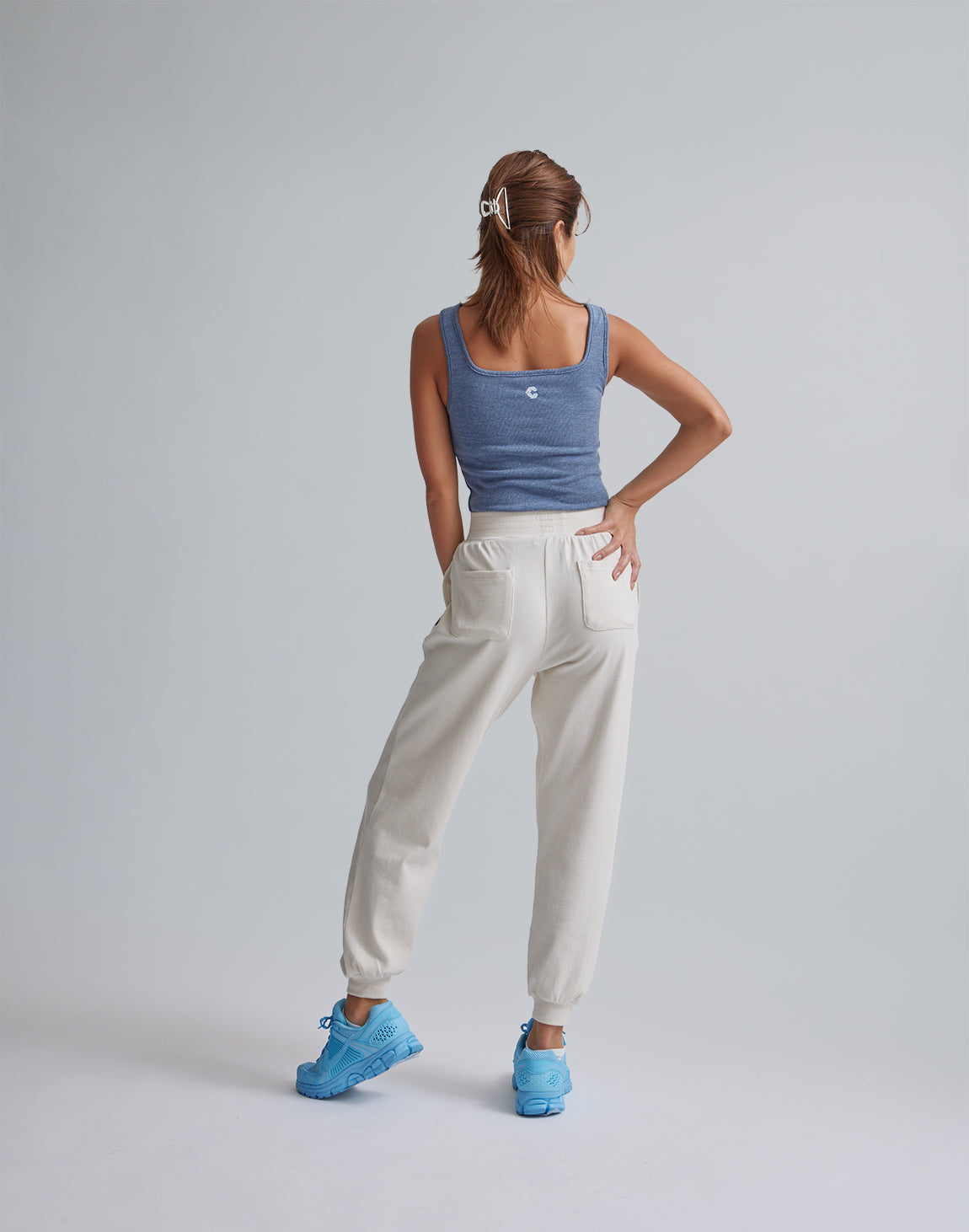 CRONOS WOMEN RELAXING JOGGER PANTS【WHITE】 – クロノス