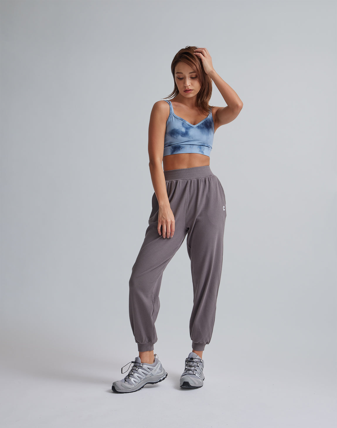 CRONOS WOMEN RELAXING JOGGER PANTS【GRAY】 – クロノス CRONOS