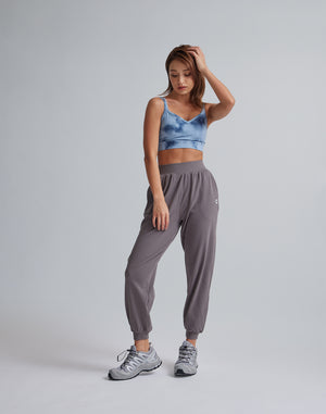 CRONOS WOMEN RELAXING JOGGER PANTS【GRAY】