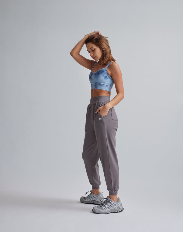 CRONOS WOMEN RELAXING JOGGER PANTS【GRAY】
