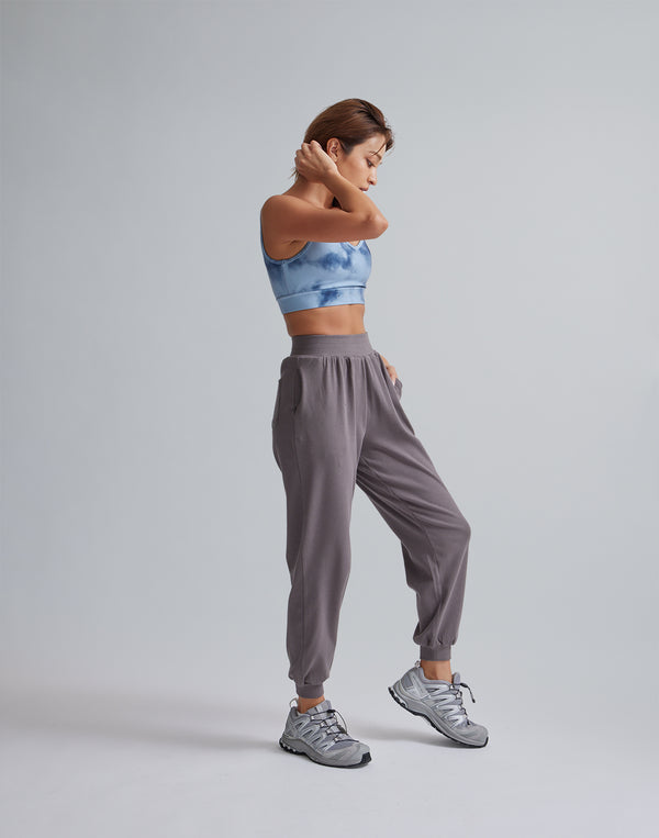 CRONOS WOMEN RELAXING JOGGER PANTS【GRAY】