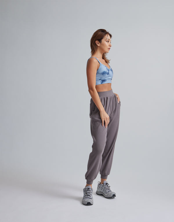 CRONOS WOMEN RELAXING JOGGER PANTS【GRAY】