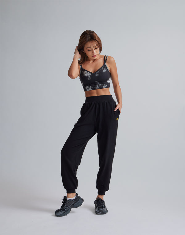 CRONOS WOMEN RELAXING JOGGER PANTS【BLACK】