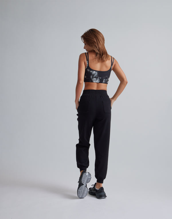 CRONOS WOMEN RELAXING JOGGER PANTS【BLACK】