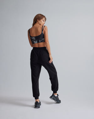 CRONOS WOMEN RELAXING JOGGER PANTS【BLACK】