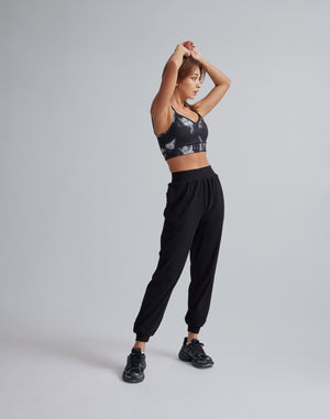 CRONOS WOMEN RELAXING JOGGER PANTS【BLACK】
