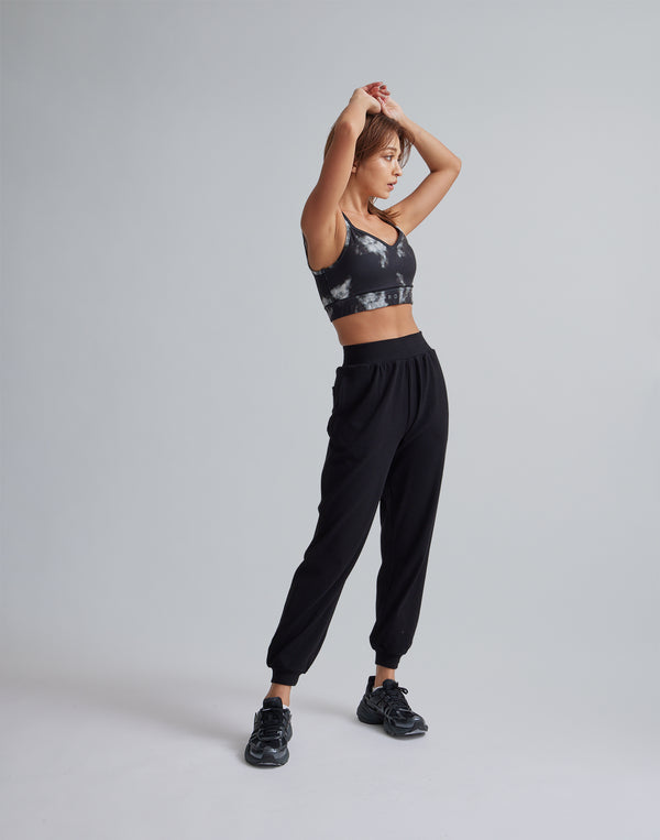 CRONOS WOMEN RELAXING JOGGER PANTS【BLACK】