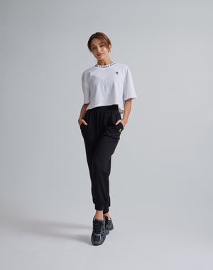 CRONOS WOMEN RELAXING JOGGER PANTS【BLACK】