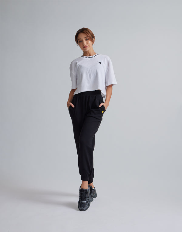 CRONOS WOMEN RELAXING JOGGER PANTS【BLACK】