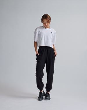 CRONOS WOMEN RELAXING JOGGER PANTS【BLACK】