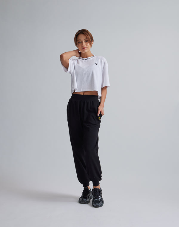 CRONOS WOMEN RELAXING JOGGER PANTS【BLACK】