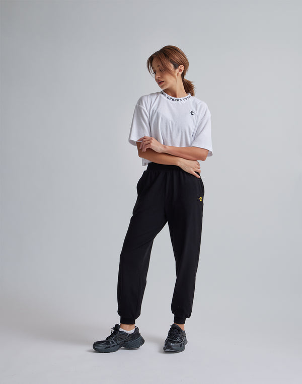 CRONOS WOMEN RELAXING JOGGER PANTS【BLACK】
