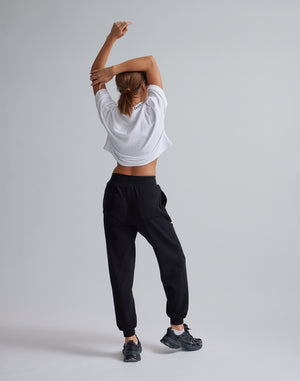 CRONOS WOMEN RELAXING JOGGER PANTS【BLACK】
