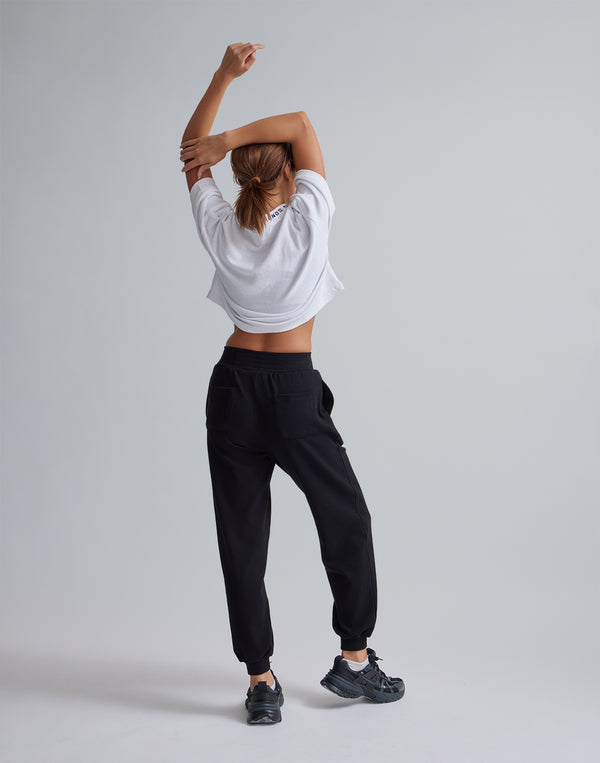 CRONOS WOMEN RELAXING JOGGER PANTS【BLACK】