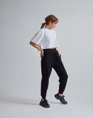 CRONOS WOMEN RELAXING JOGGER PANTS【BLACK】