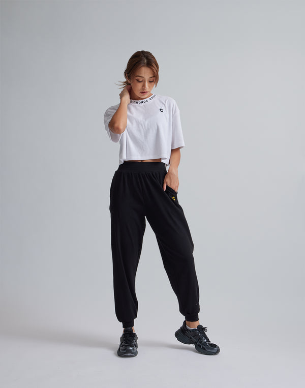 CRONOS WOMEN RELAXING JOGGER PANTS【BLACK】