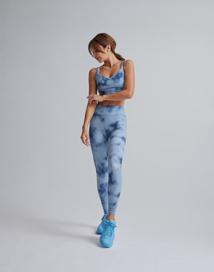 CRONOS WOMEN TIE DYE LEGGINGS【BLUE】