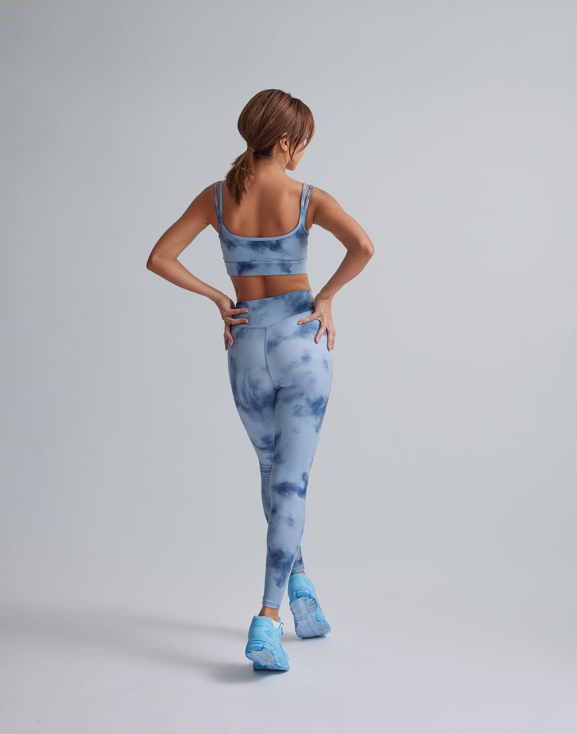 CRONOS WOMEN TIE DYE LEGGINGS【BLUE】