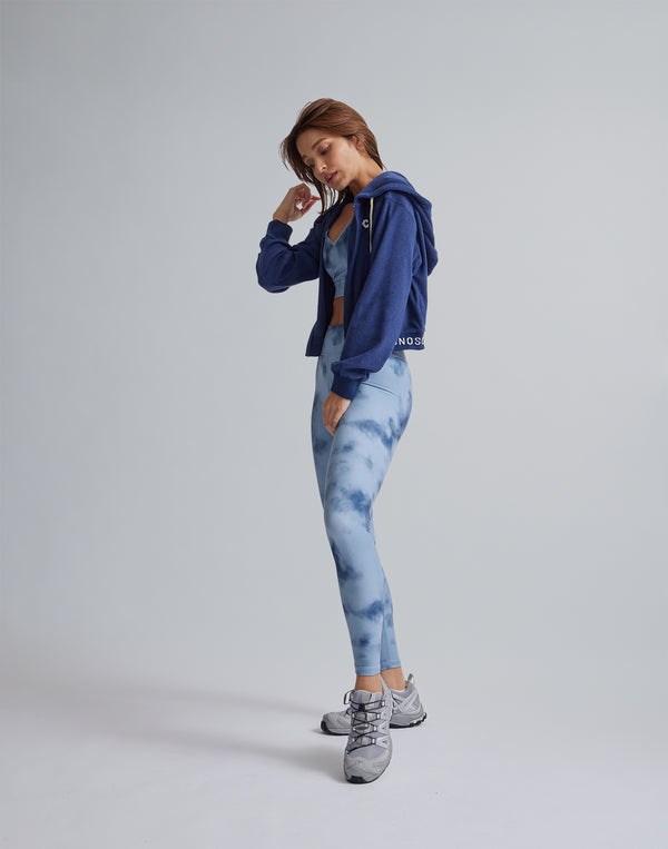 CRONOS WOMEN TIE DYE LEGGINGS【BLUE】