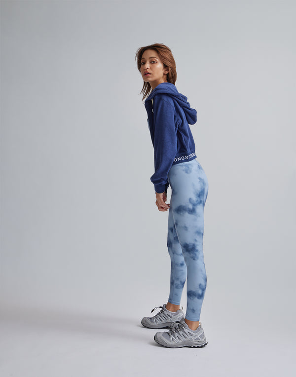 CRONOS WOMEN TIE DYE LEGGINGS【BLUE】