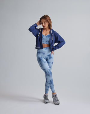 CRONOS WOMEN TIE DYE LEGGINGS【BLUE】