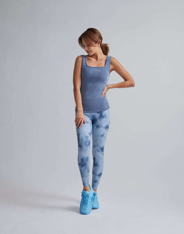 CRONOS WOMEN TIE DYE LEGGINGS【BLUE】