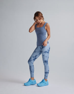 CRONOS WOMEN TIE DYE LEGGINGS【BLUE】